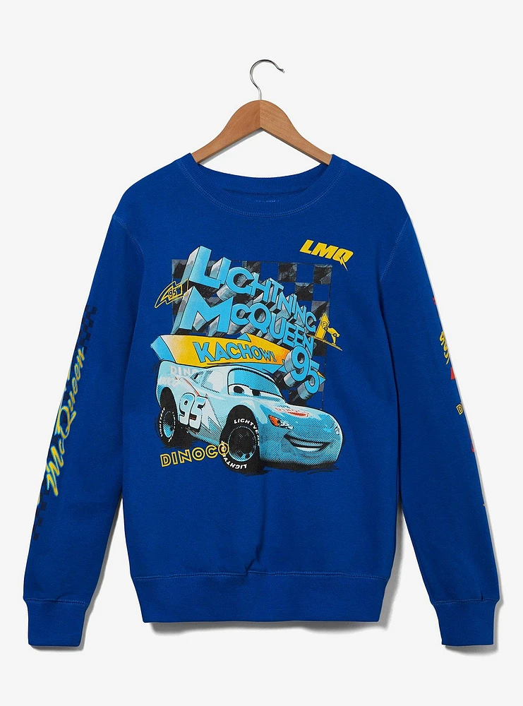 Disney Pixar Cars Lightning McQueen Dinoco Doodle Women's Crewneck