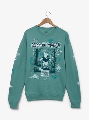 Disney Winnie the Pooh Tonal Doodle Icons Women's Crewneck