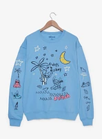 Disney Lilo & Stitch Doodled Icons Women's Crewneck