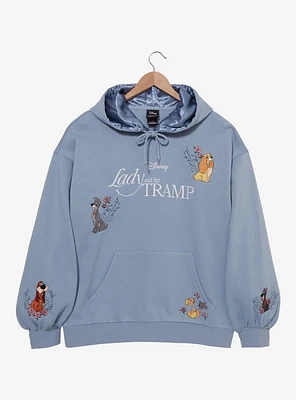 Disney Lady and the Tramp Embroidered Women's Plus Hoodie — BoxLunch Exclusive