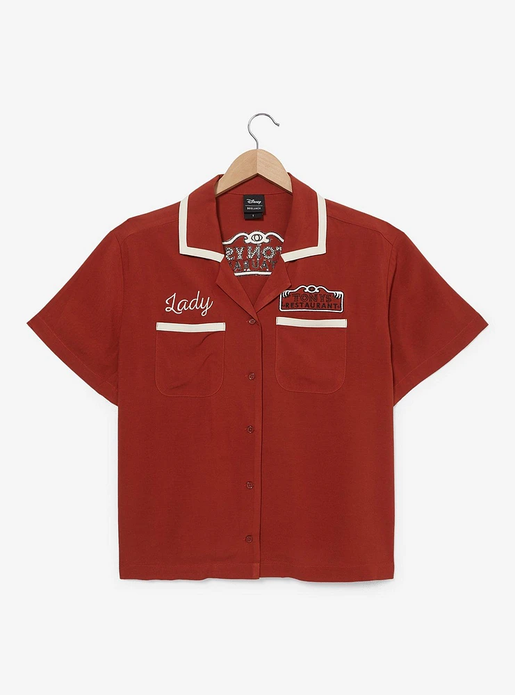 Disney Lady and the Tramp Tony's Restaurant Women's Plus Woven Button-Up — BoxLunch Exclusive
