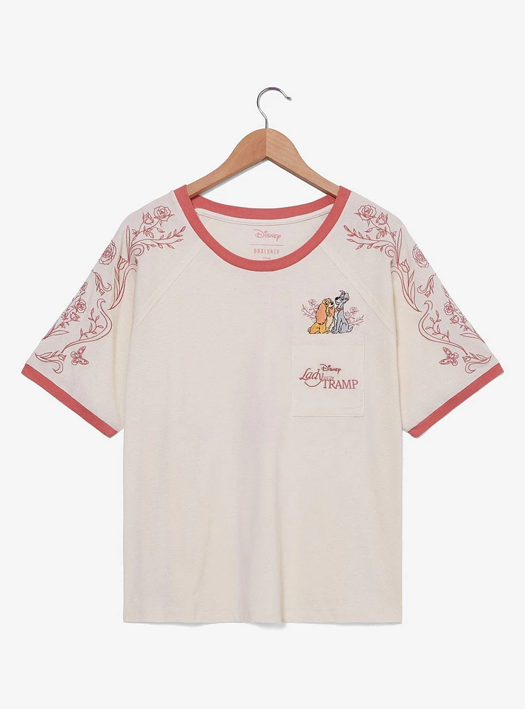 Disney Lady and the Tramp Floral Women's T-Shirt — BoxLunch Exclusive