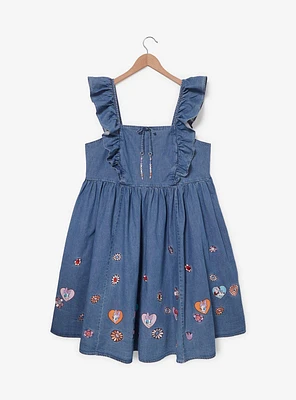 Disney Minnie & Daisy Floral Denim Plus Tank Dress — BoxLunch Exclusive