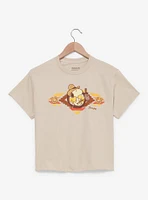 Peanuts Snoopy Cowboy Western Pattern Women's Cropped T-Shirt