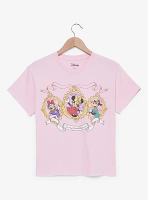 Disney Minnie Mouse & Friends Frame Portrait Women's Cropped T-Shirt