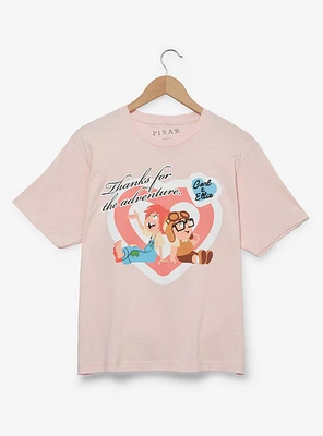 Disney Pixar Up Carl & Ellie Heart Women's Cropped T-Shirt