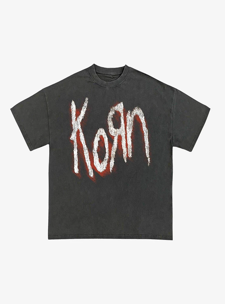 Korn Red Logo Wash T-Shirt