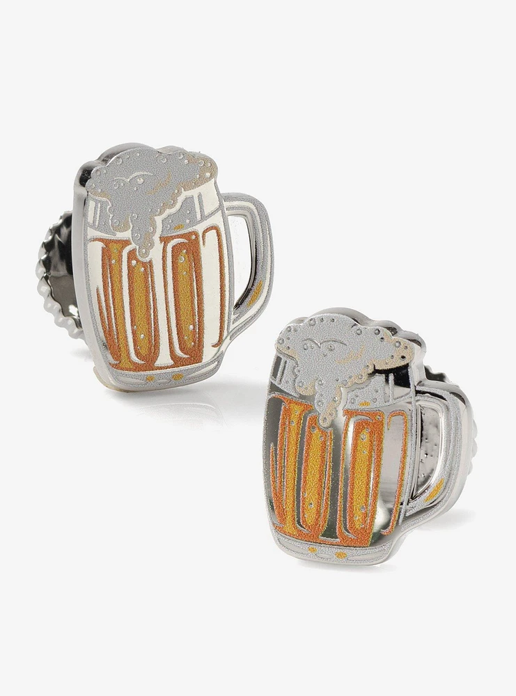 Beer Hidden Message Silver Cufflinks