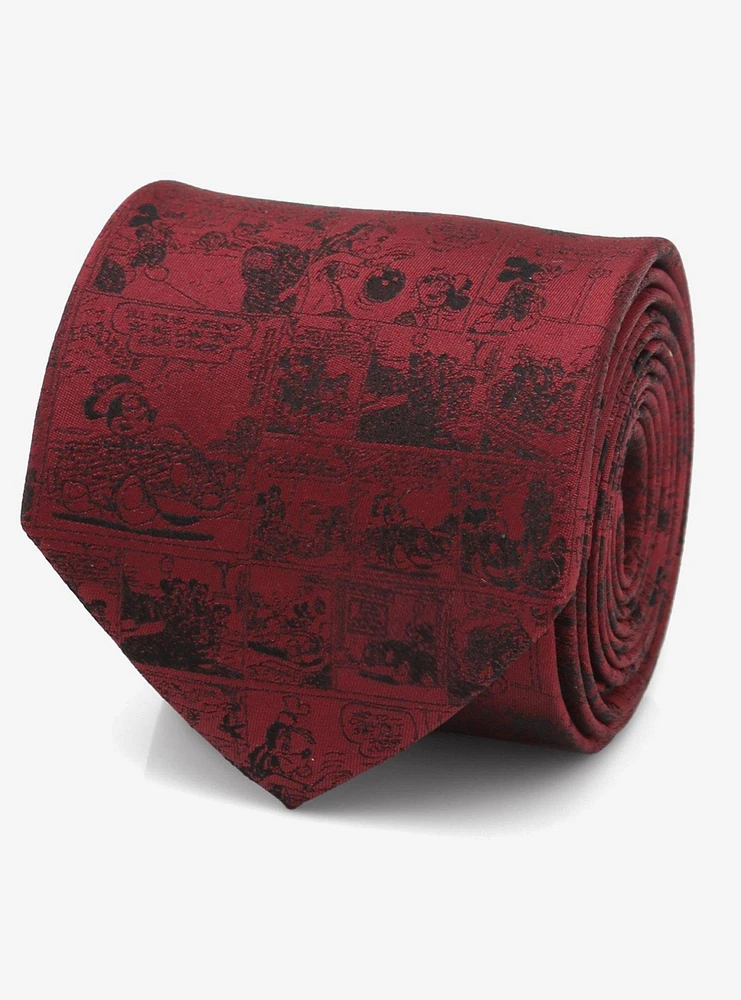 Disney Mickey Mouse Comic Red Silk Tie