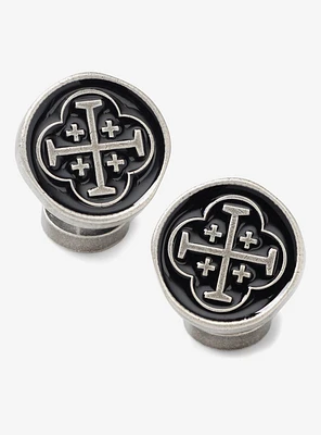 Shipwreck Cross Coin Antique Silver Cufflinks