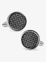 Woven Metal Black Cufflinks