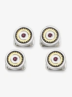 Gear Amethyst Lapel Pin