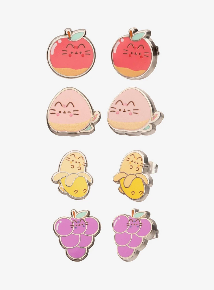 Pusheen Fruits Stud Earrings Set