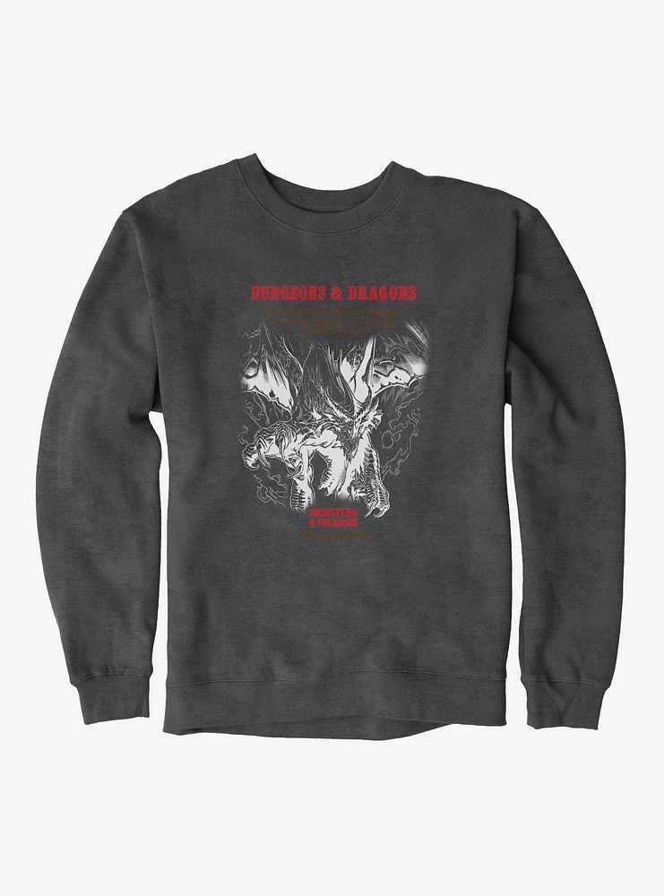 Dungeons & Dragons White Box Dragon and Flames Sweatshirt