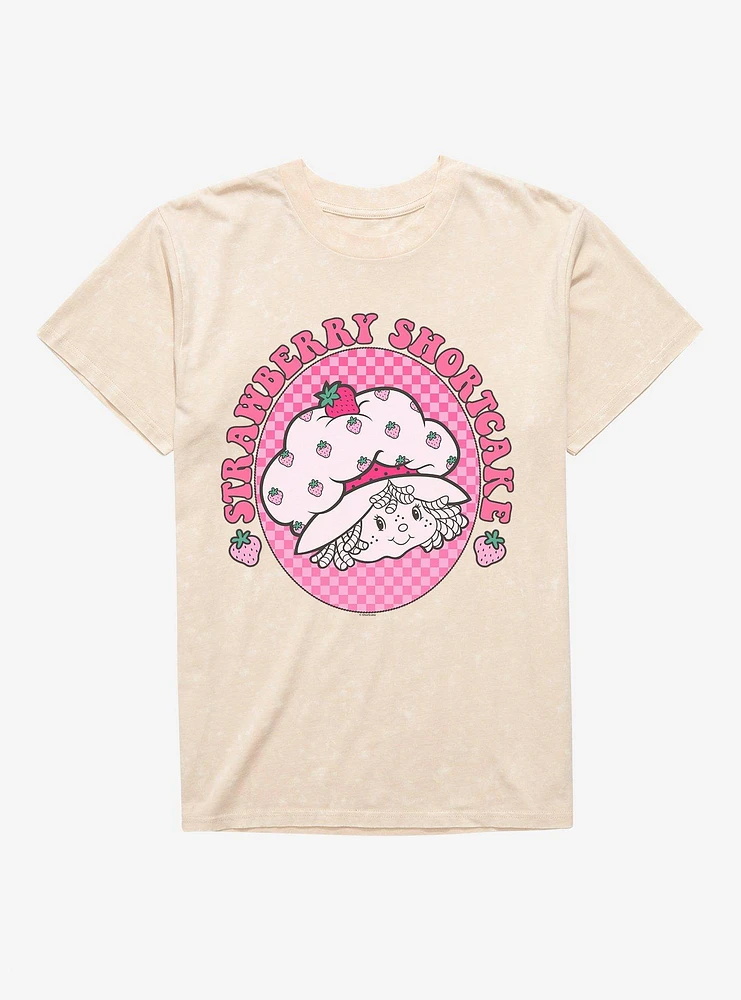 Strawberry Shortcake Pink Berries Mineral Wash T-Shirt