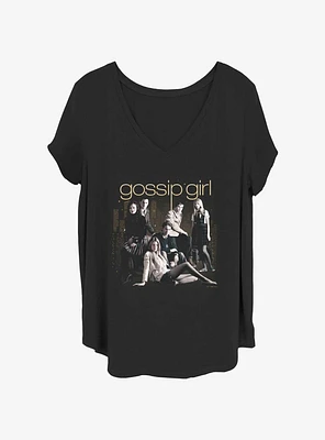 Gossip Girl Cast Womens T-Shirt Plus