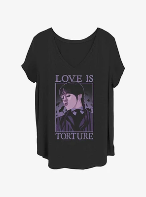 Wednesday Tortured Love Womens T-Shirt Plus