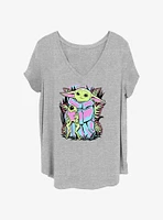 Star Wars The Mandalorian Child And Frog Womens T-Shirt Plus