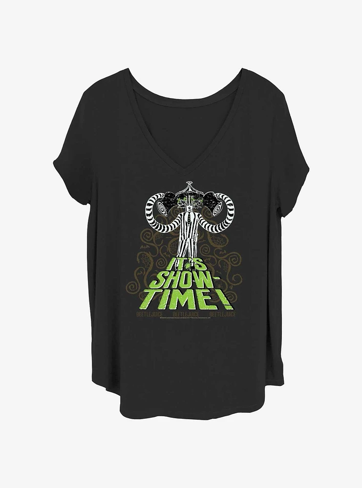 Beetlejuice It's Showtime Womens T-Shirt Plus