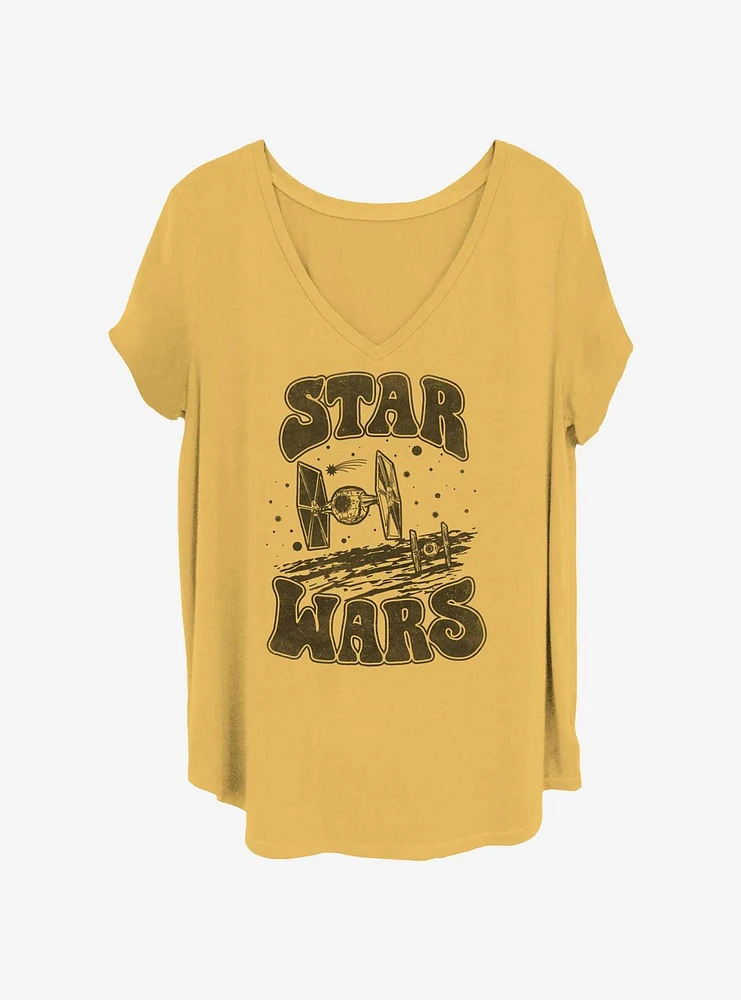 Star Wars Groovy Womens T-Shirt Plus