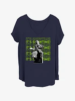 Beetlejuice It's Showtime Repeating Text Womens T-Shirt Plus