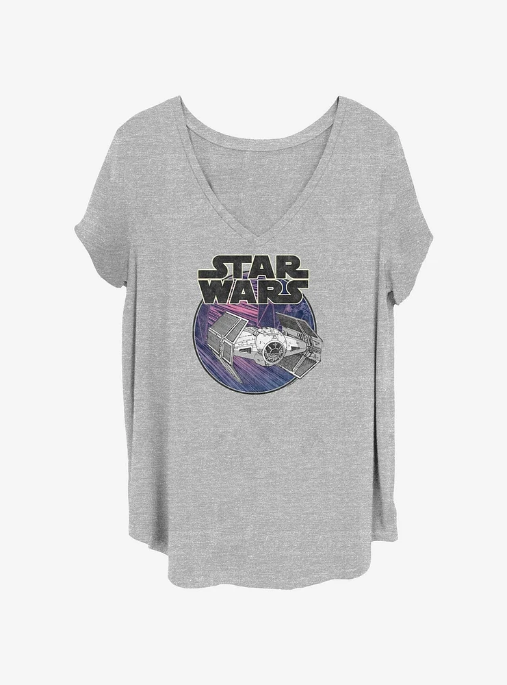 Star Wars Tie Advanced Womens T-Shirt Plus