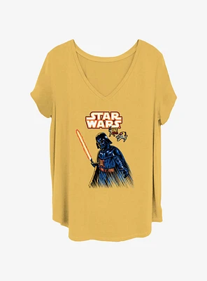 Star Wars Vader Illustrated Womens T-Shirt Plus