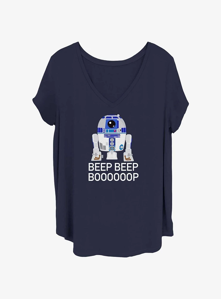 Star Wars R2D2 Beep Boooop Womens T-Shirt Plus