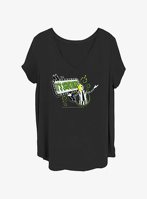 Beetlejuice It's Showtime Sign Womens T-Shirt Plus