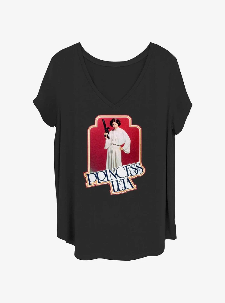 Star Wars Princess Leia Pose Womens T-Shirt Plus