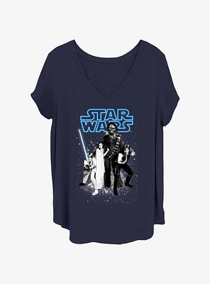 Star Wars Fab Four Womens T-Shirt Plus