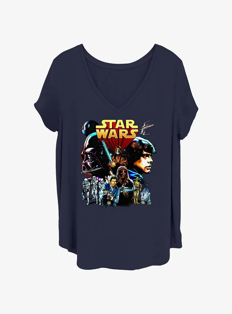 Star Wars Group Womens T-Shirt Plus