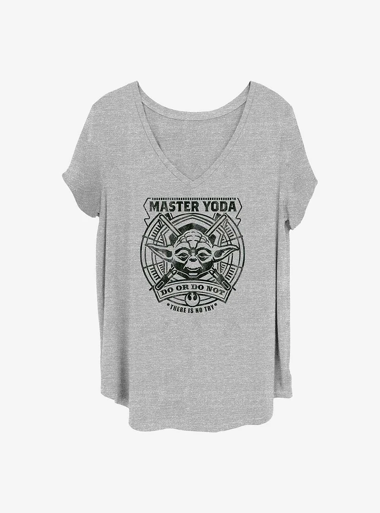 Star Wars Yoda Zen Womens T-Shirt Plus