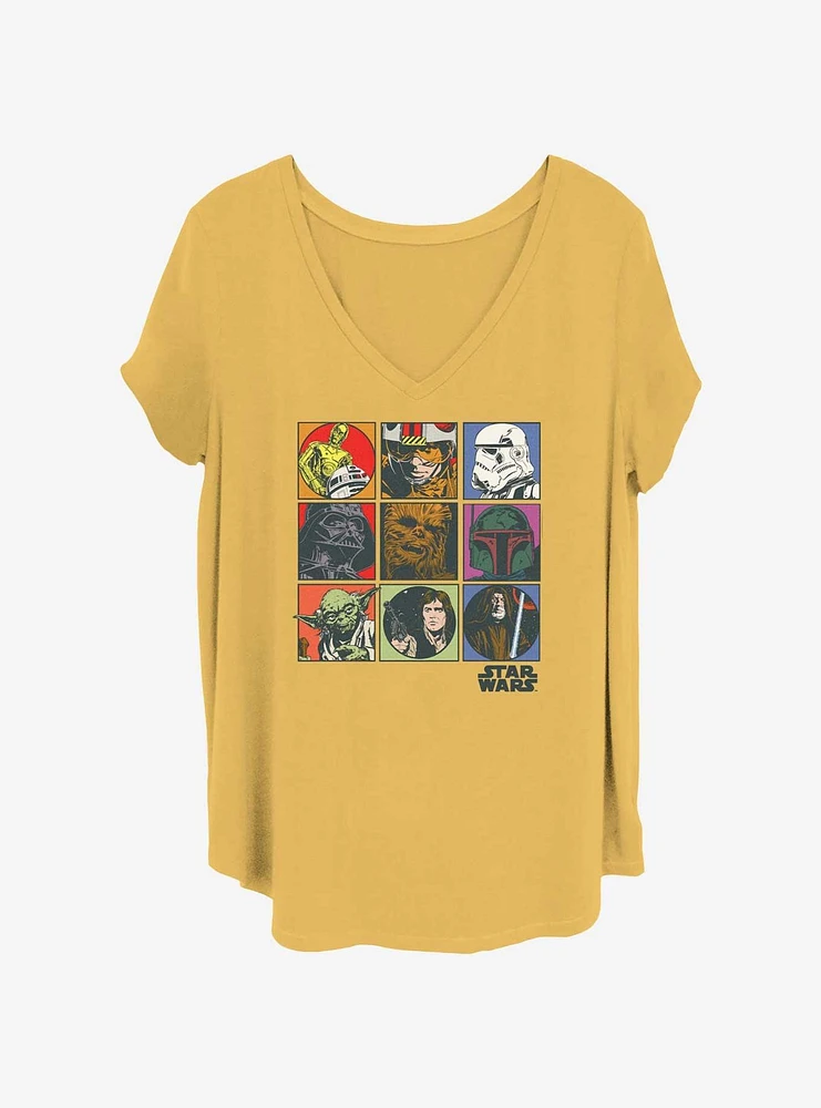 Star Wars Cast Womens T-Shirt Plus