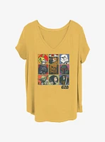 Star Wars Cast Womens T-Shirt Plus