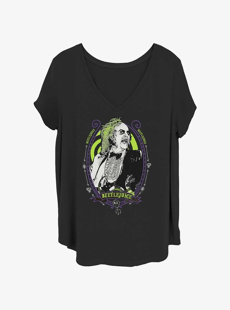 Beetlejuice Portrait Womens T-Shirt Plus