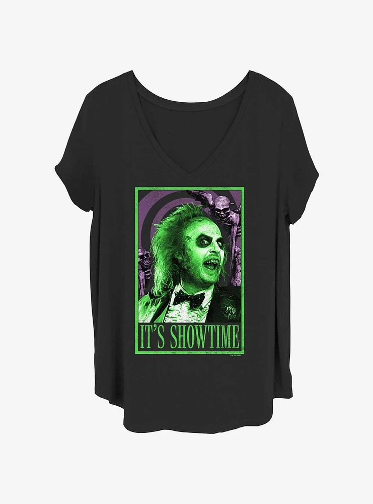 Beetlejuice Showtime Box Womens T-Shirt Plus