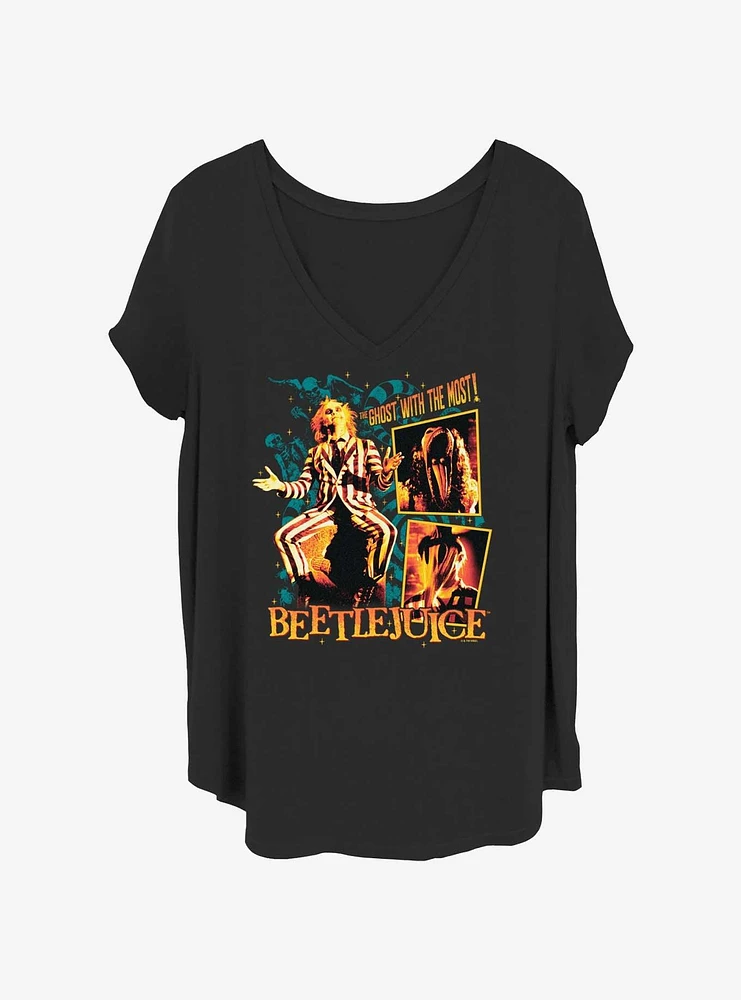 Beetlejuice Collage Boxes Womens T-Shirt Plus