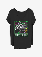 Beetlejuice Wavy Grid Womens T-Shirt Plus