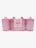 Pink Sparkle Cotton Swab & Floss Pick Container Set