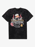 Hazbin Hotel Lucifer Take That Depression Mineral Wash T-Shirt