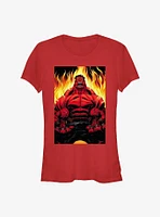 Hulk Red Fire Girls T-Shirt