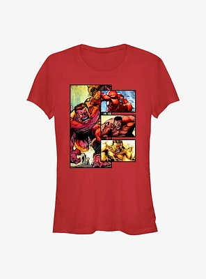 Hulk Red Panels Girls T-Shirt