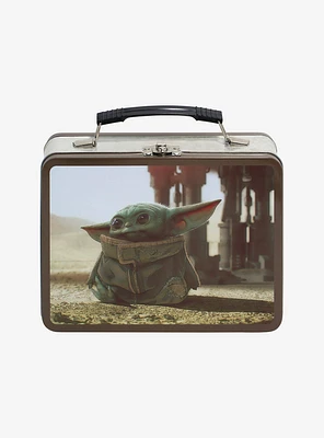 Star Wars The Mandalorian Grogu Wanted Metal Lunch Box