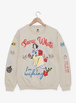 Disney Snow White and the Seven Dwarfs Doodle Icons Women's Crewneck