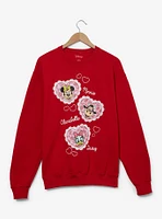 Disney Minnie Mouse & Friends Hearts Women's Crewneck