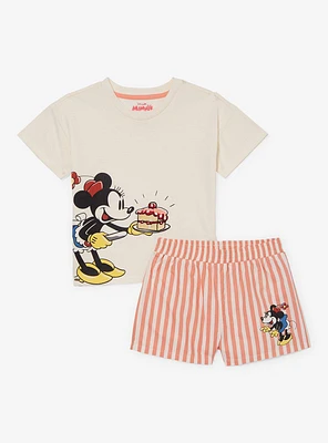 Disney Minnie Mouse Fair Retro Toddler Shirt and Shorts Set — BoxLunch Exclusive
