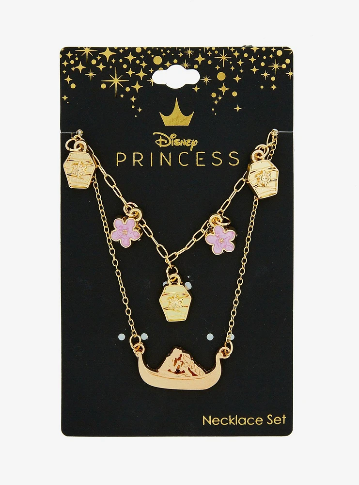 Disney Tangled Rapunzel & Flynn Lanterns Necklace Set