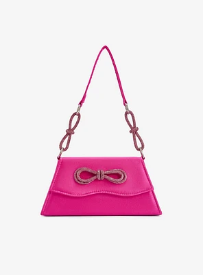 Amy Rhinestone Bows Fuchsia Bag