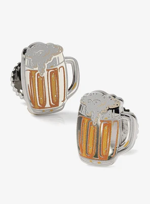 Beer Hidden Message Silver Cufflinks